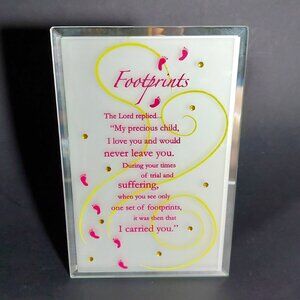 "Footprints" Poem - Table/Wall Decor
